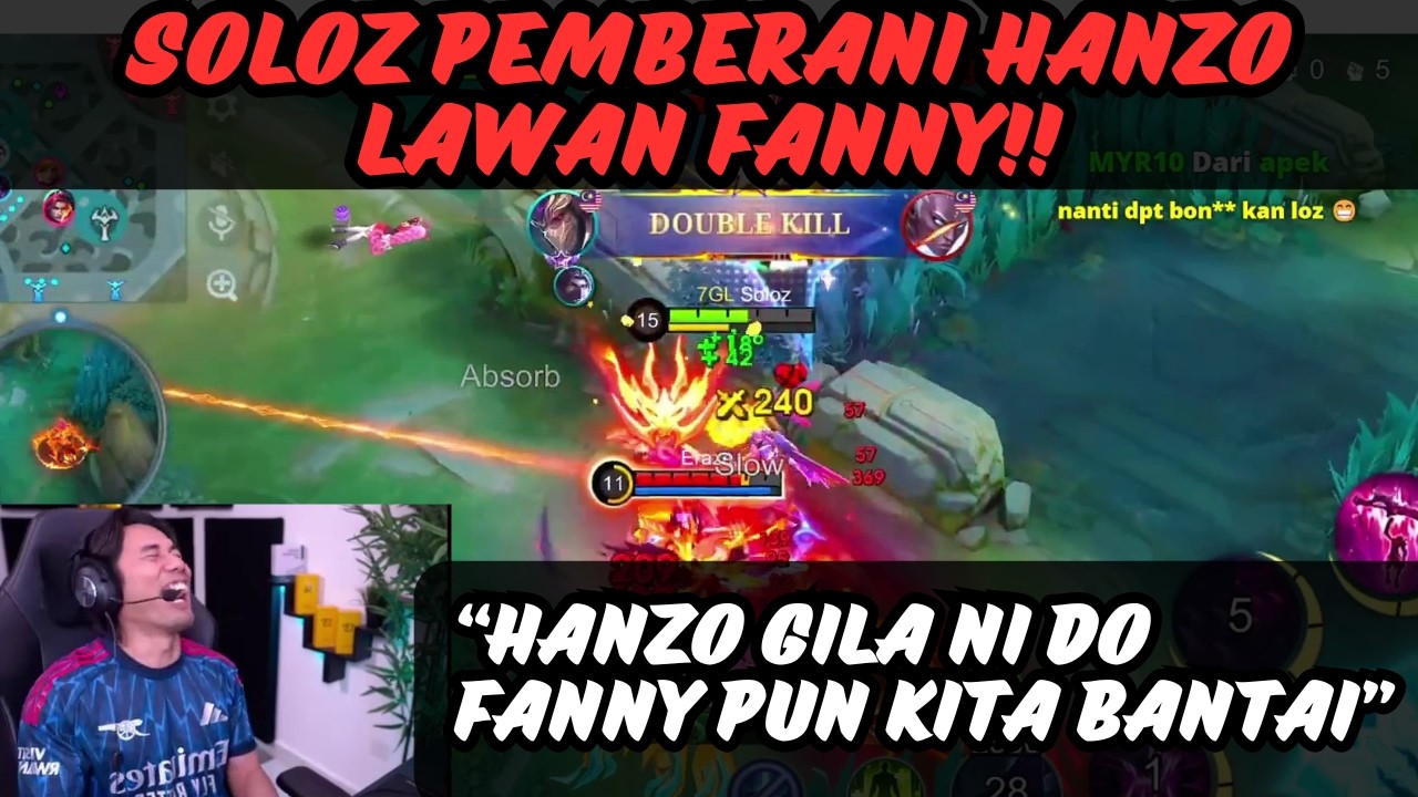 “HANZO GILA NI DO FANNY PUN KITA BANTAI” SOLOZ PEMBERANI HANZO LAWAN FANNY!!