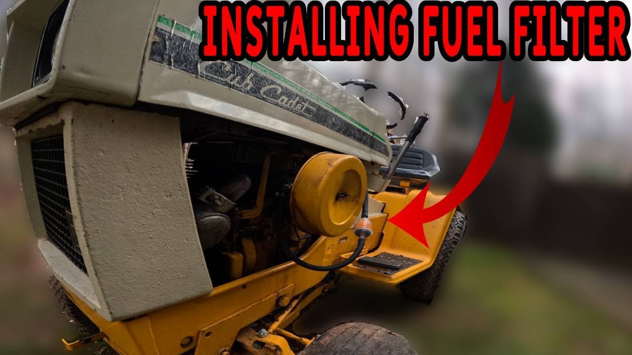 How to Install fuel filter on vintage garden tractors!!!