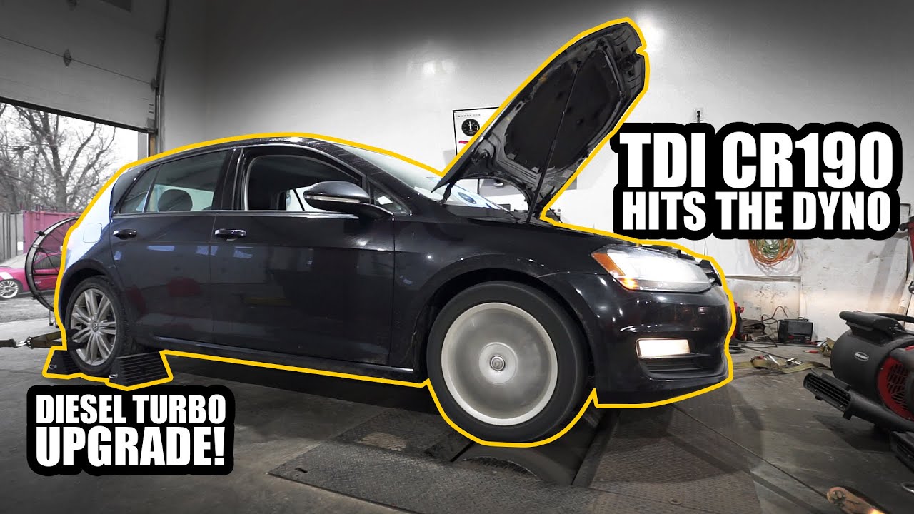 MK7 TDI с гибридным турбонаддувом CR190 Turbo проходит динамометрический стенд