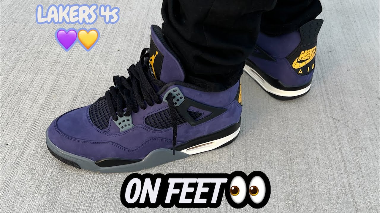 Jordan 4 Imperial Purple (Lakers) On Feet 🔥 Worth It? 👀