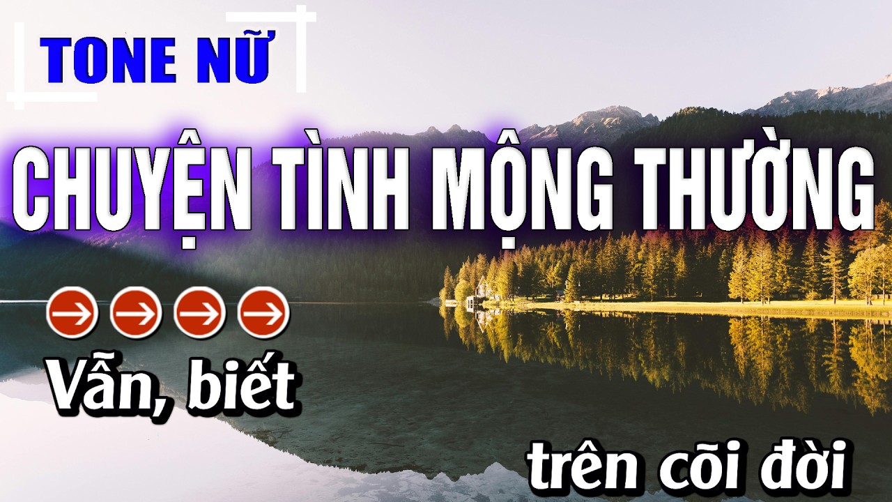 Chuyện Tình Mộng Thường Karaoke Tone Nữ Beat Mới | Karaoke Đăng Khôi