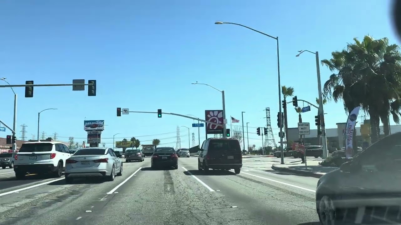 Firestone Blvd 4K from South Gate to Downey