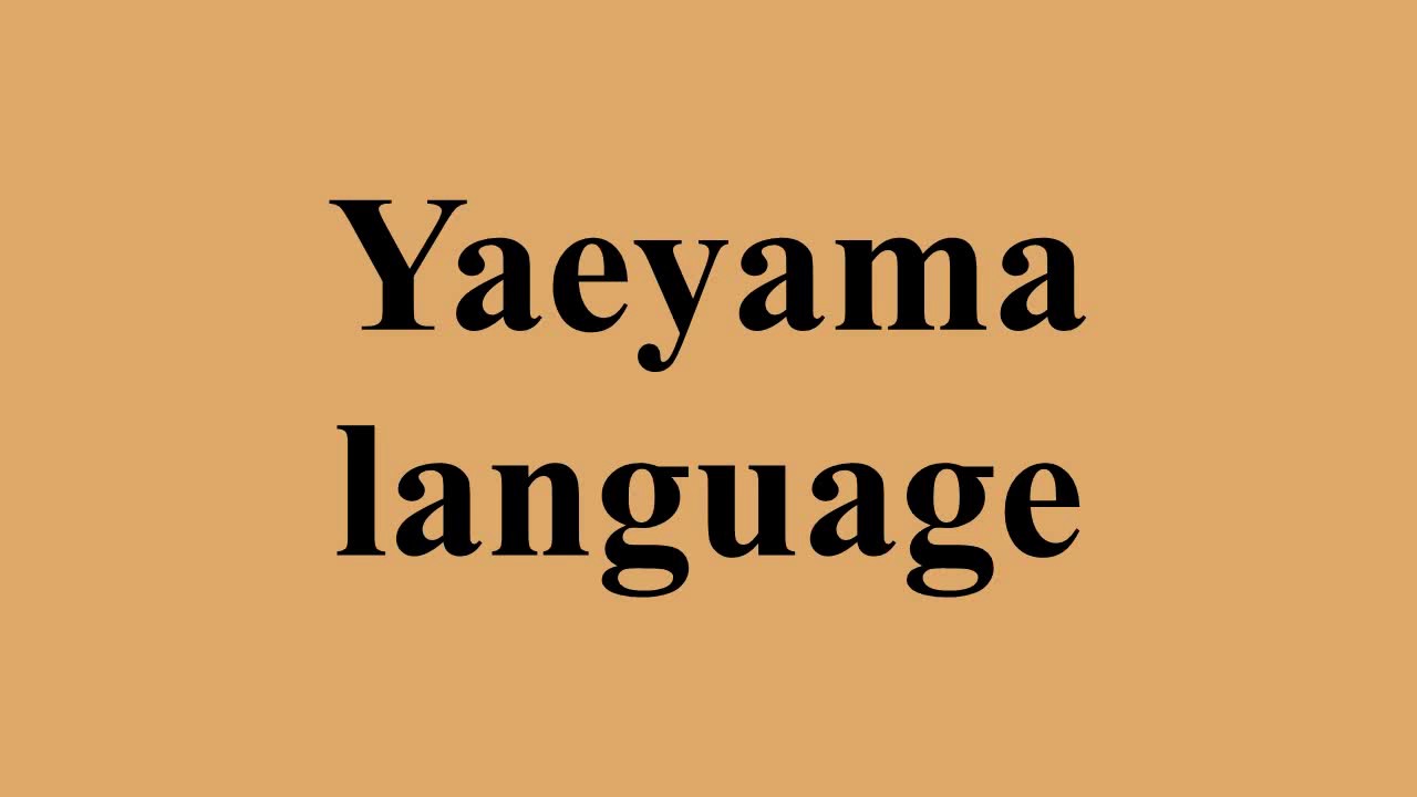 Yaeyama language