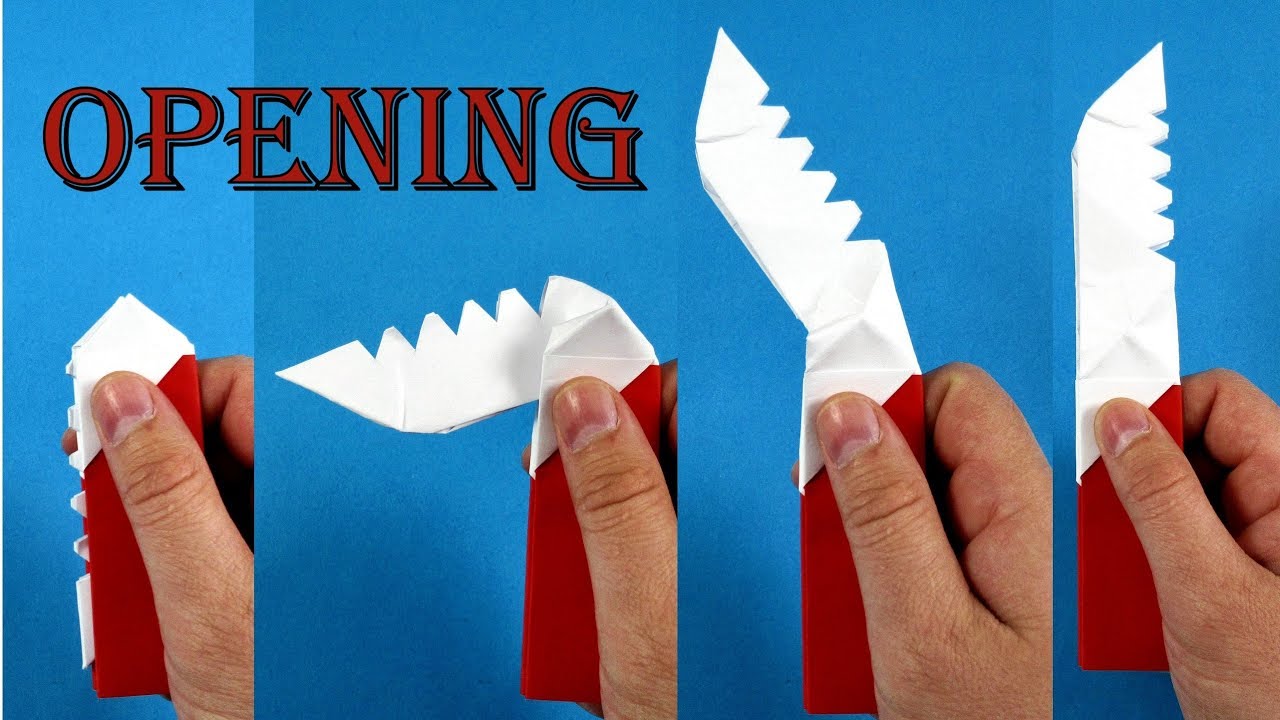 How to make a folding knife out of paper