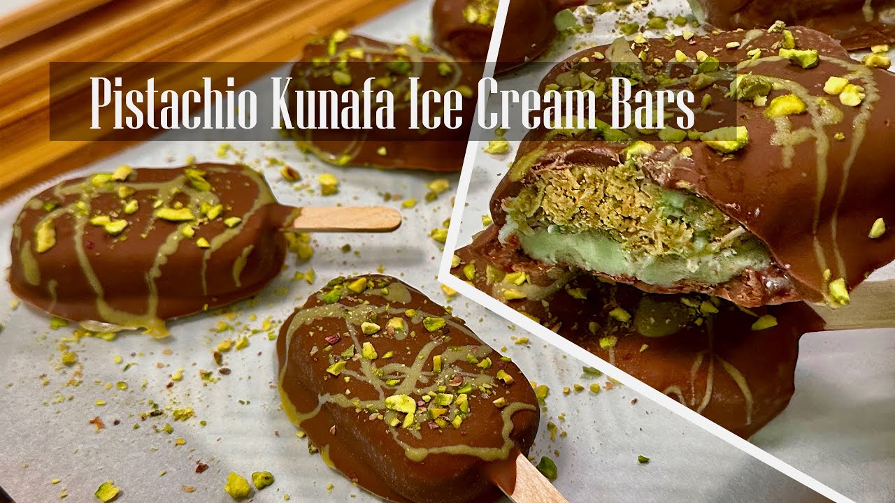 Viral Dubai Pistachio kunafa Ice cream Bars At Home || Ice Cream Bar || Dessert Recipe - RKC