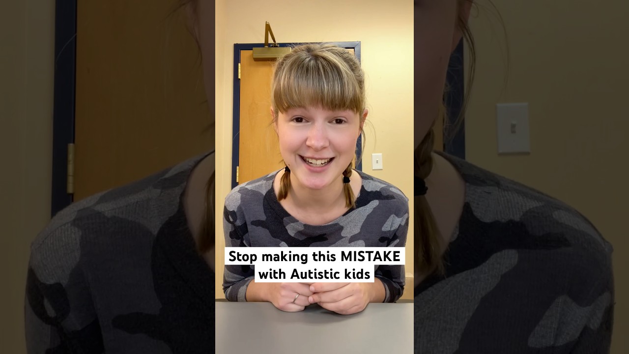 I explain WHY this is issue for autistic kids at the end 🥰 #autism #autistic #therapy #aba #slp