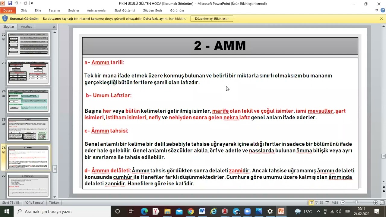 Fıkıh Usûlü (kaynaklardan hüküm çıkarma metotları)