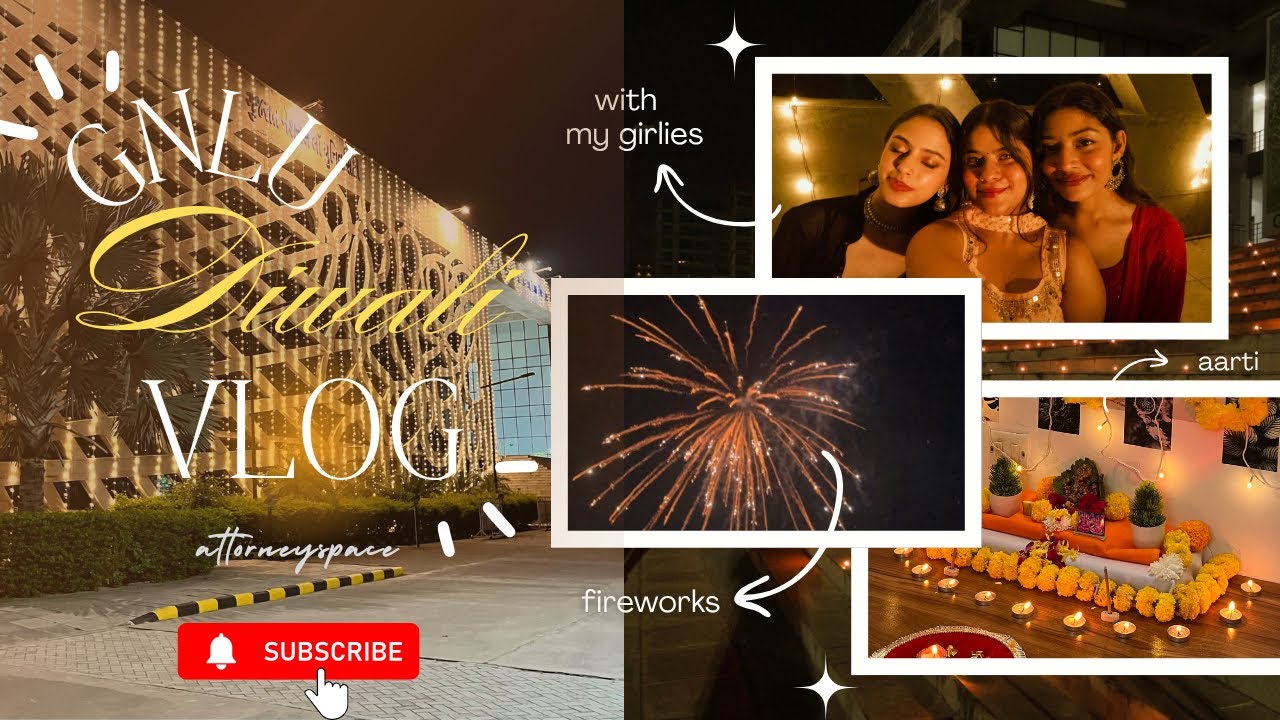 Diwali vlog 🪔✨| GNLU Diaries | shopping with friends, away from home, aarti time , fireworks🧨 