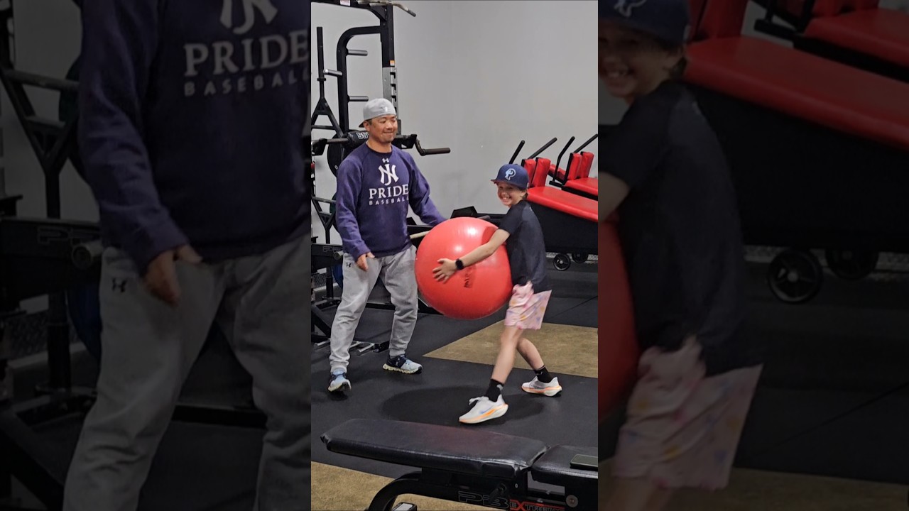 Christian shev working out w the  bosu ball at A.R. escape  NJ core and stability #phillies