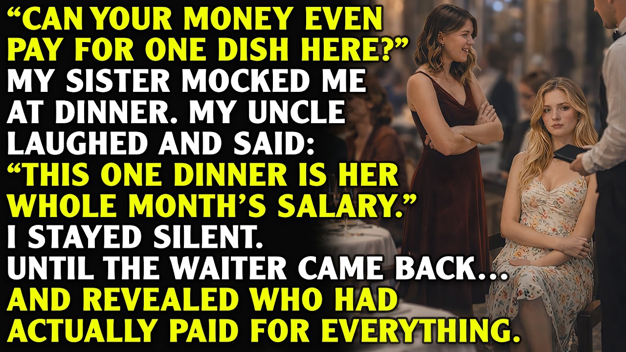 My Sister Mocked Me At Dinner Asking How I Could Afford This Place  Until...