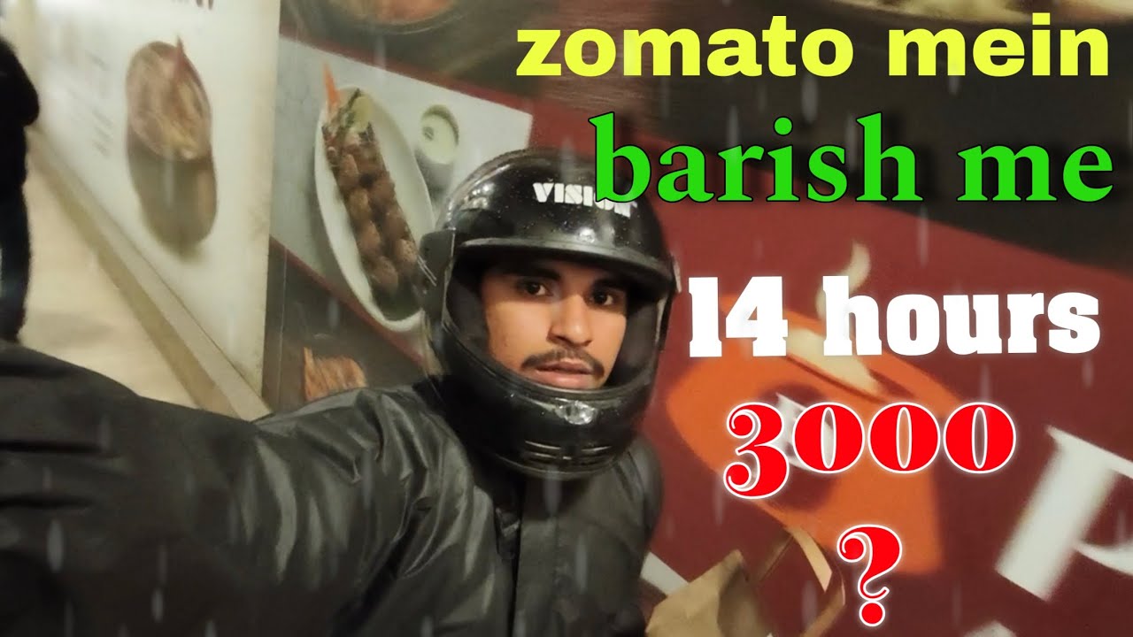Zomato Delivery in Heavy Rain | 14 Hours Work ₹3000 Earning | Bangalore Vlog