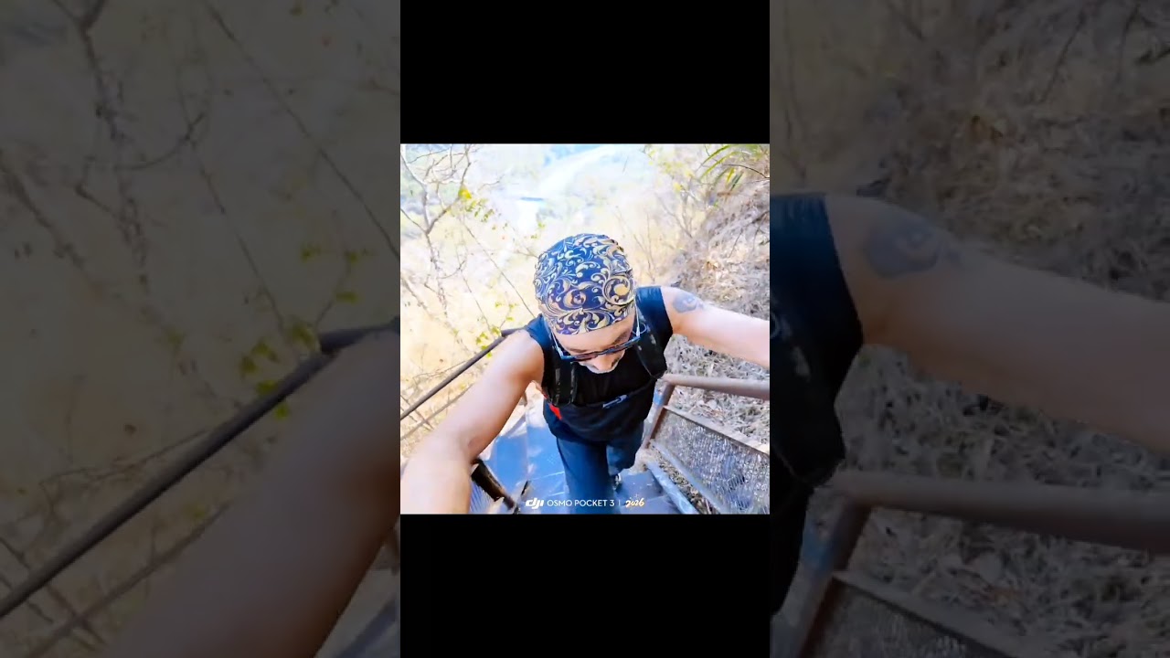 Subiendo la Barranca por los escalones