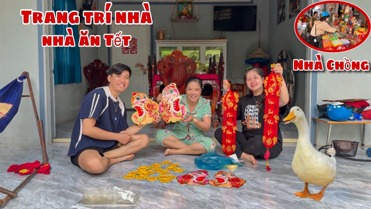 Hai Vợ Chồng Đi Chợ Tết Mua Sắm Bánh Mứt Trang Trí Nhà Cùng Mẹ Chồng Chuẩn Bị Đón Tết
