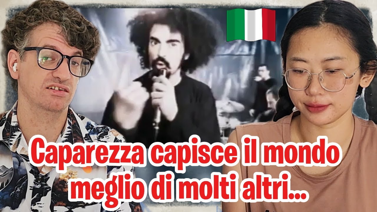 Our First Time Reacting to Caparezza - Vengo dalla Luna (Italian Rap)