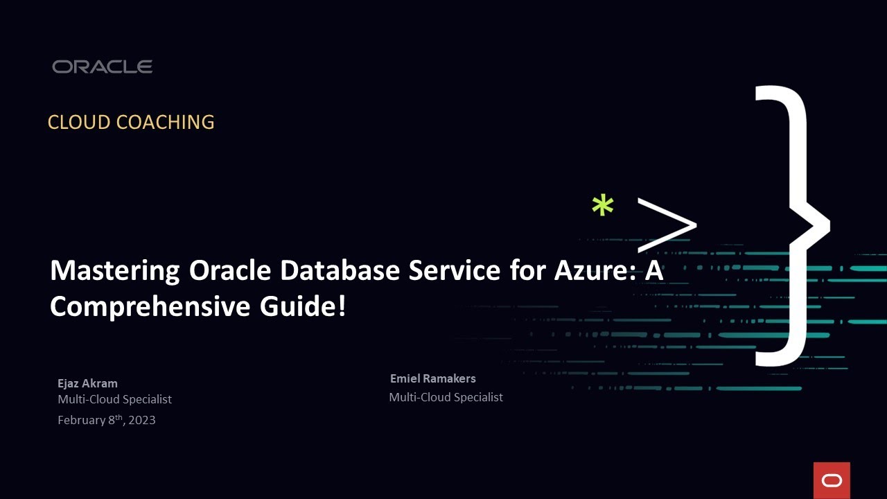 Mastering Oracle Database Service for Azure A Comprehensive Guide