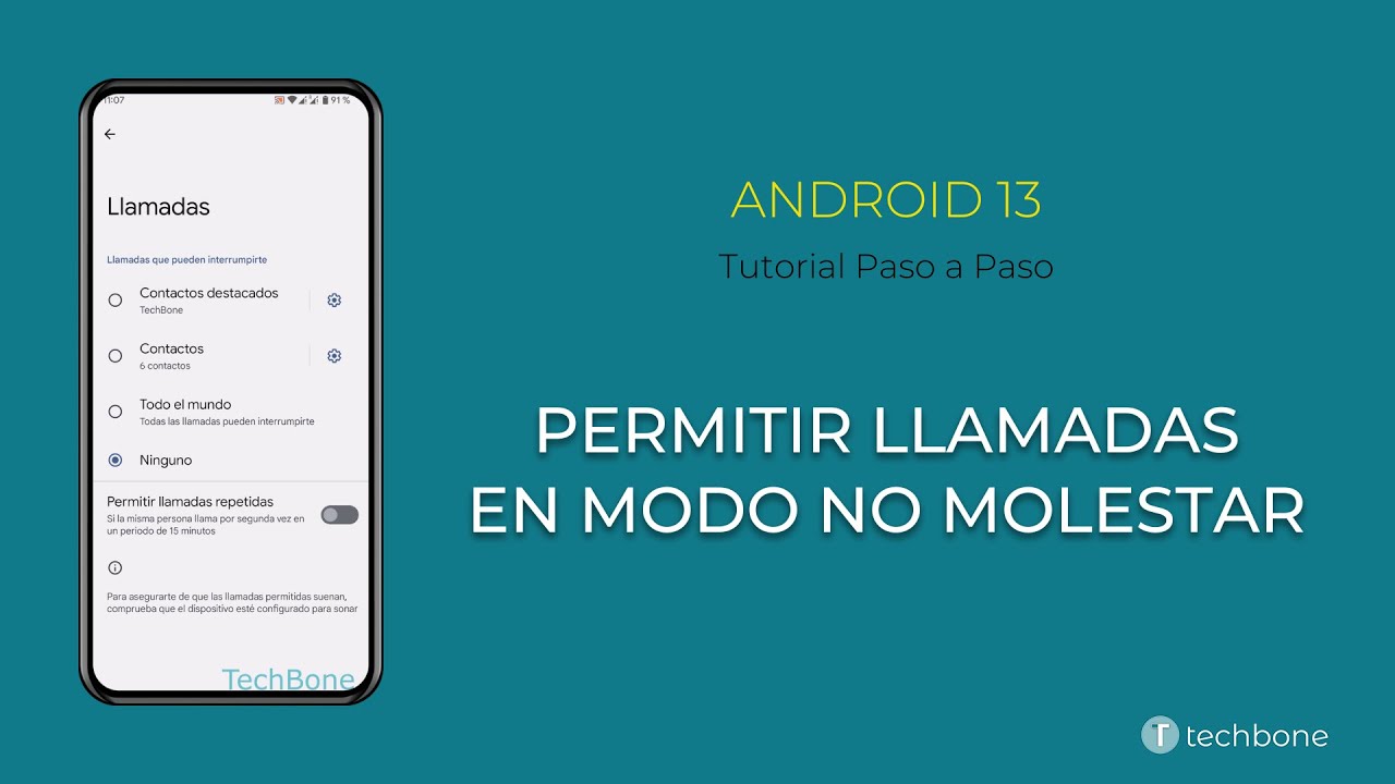 Permitir Llamadas en Modo No Molestar [Android 13]