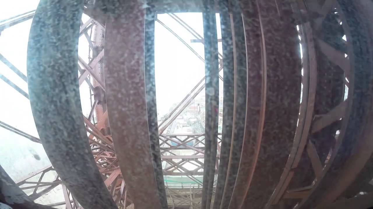 Blackpool tower lift and glass floor walk