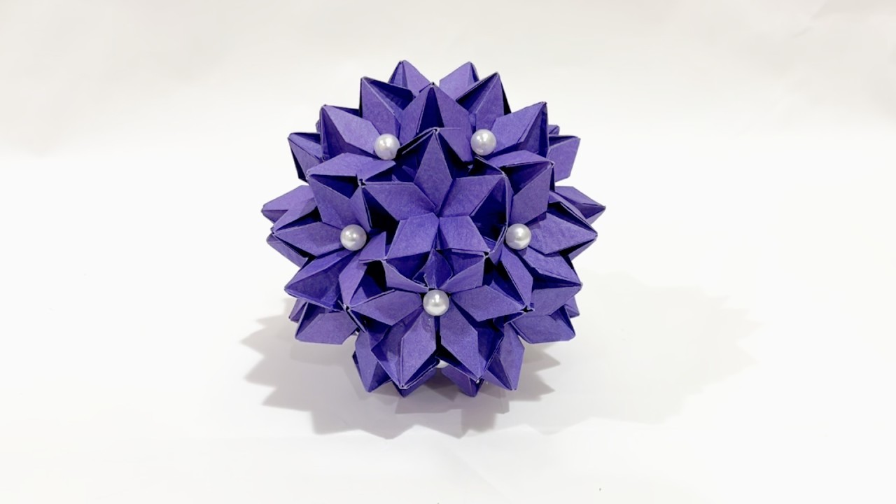 Simple Repetition Can Create Beauty🔮How to Make a Origami Flower Ball #kusudama #gift #decoration