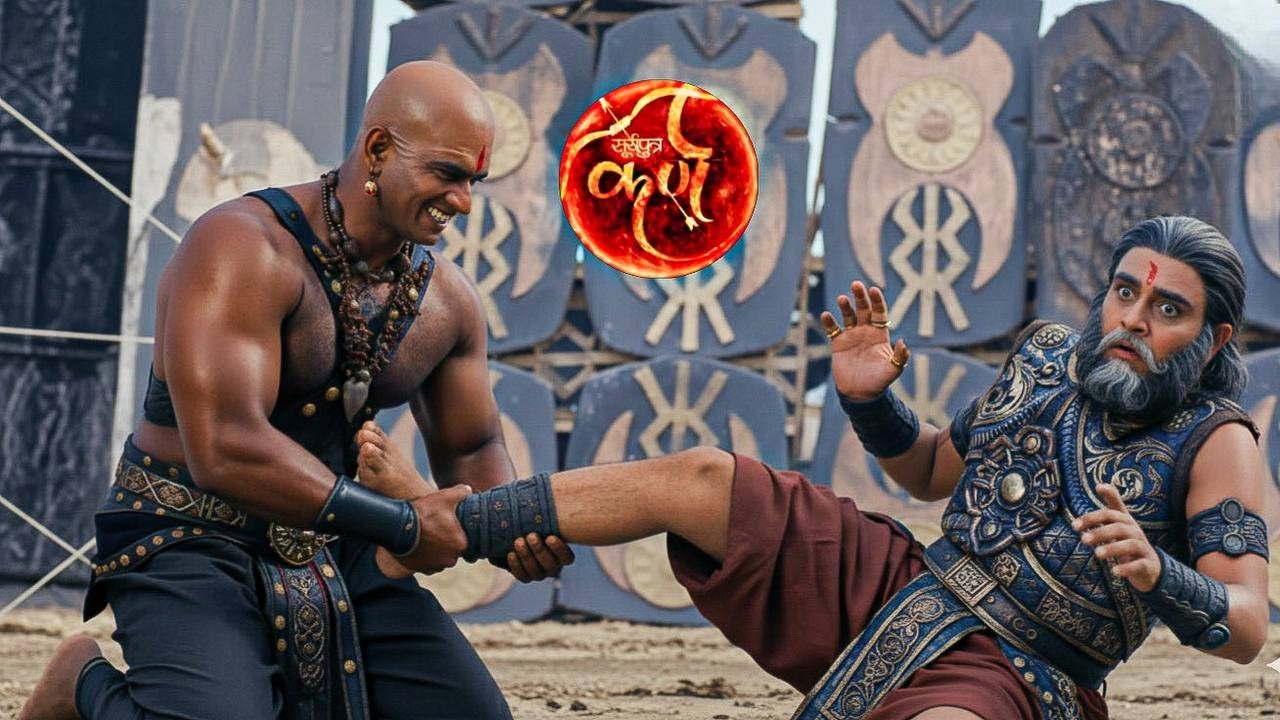 युद्ध भूमि में शकुनि की खींच ली घटोत्कच ने पैर  || Suryaputra Karn ||