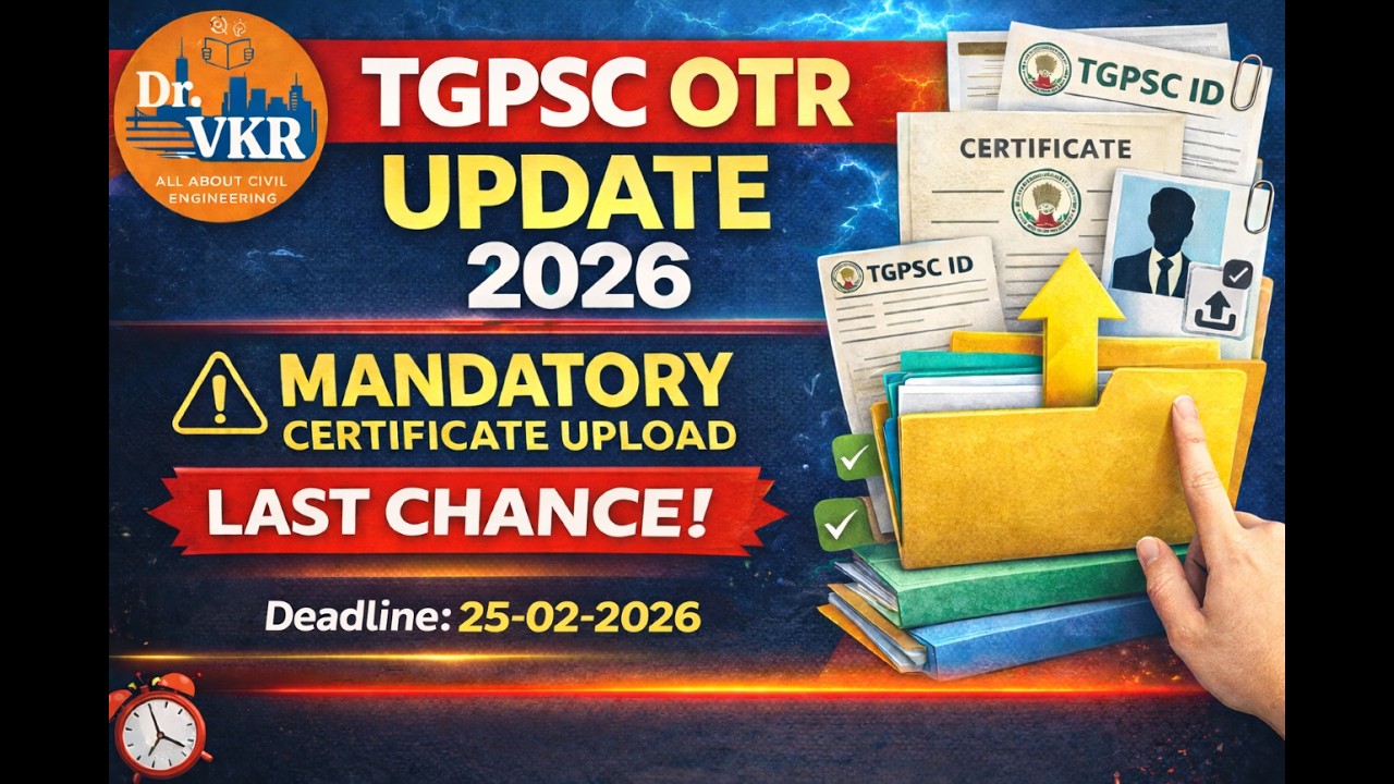 TGPSC OTR Update 2026 | Mandatory Certificate Upload | Editable vs Non-Editable Fields