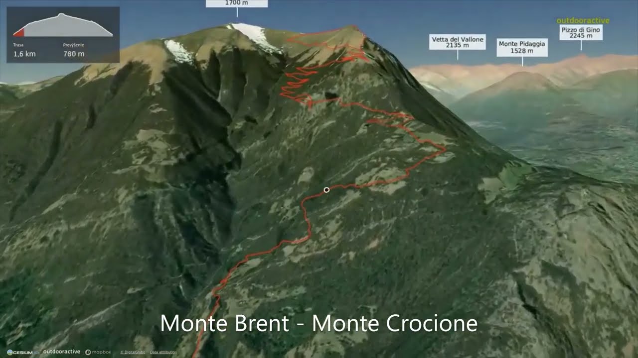 Monte Brent - Monte Crocione ∆ hiking trails ∆ 3d-trail.com/italy/