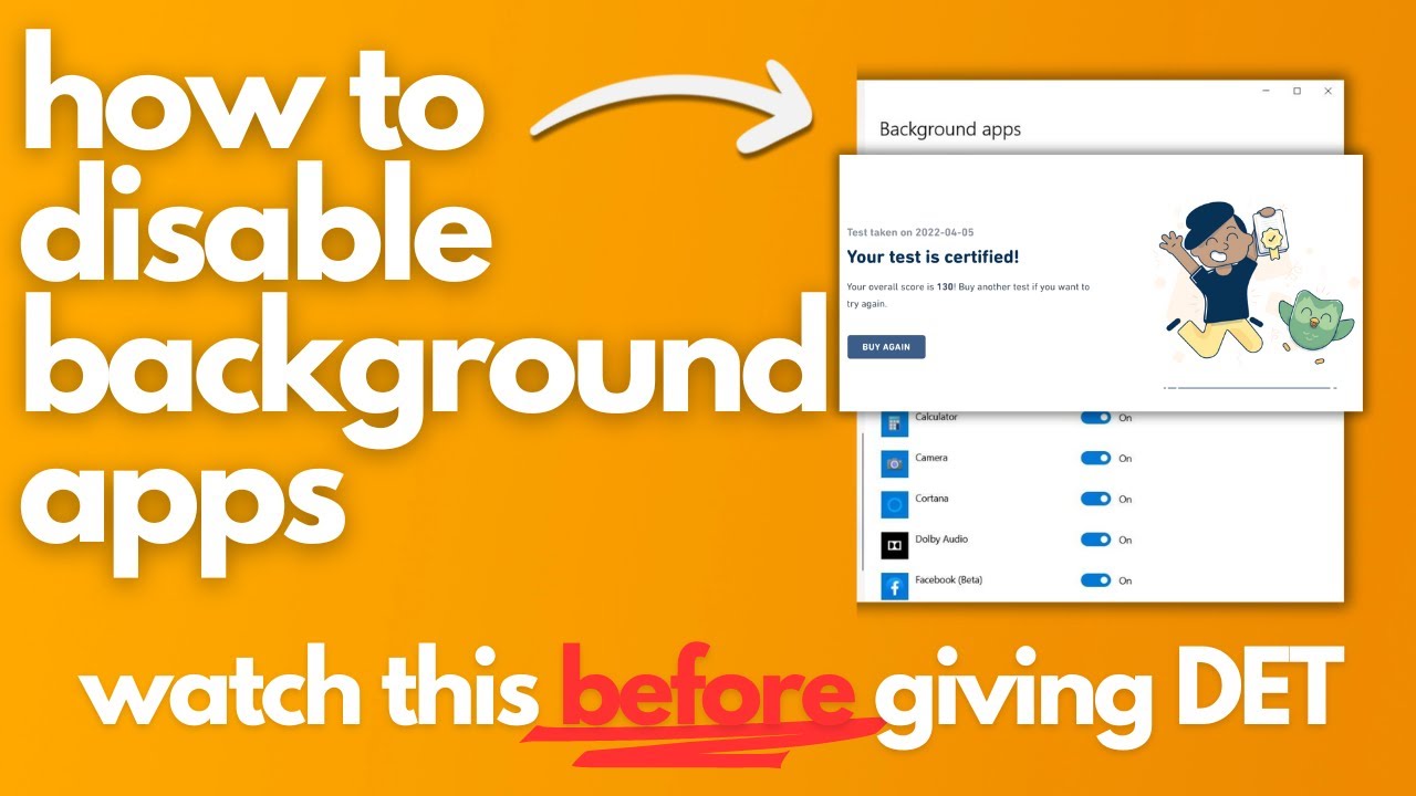 How To Close Background Apps Before Taking Duolingo English Test for Windows & Mac