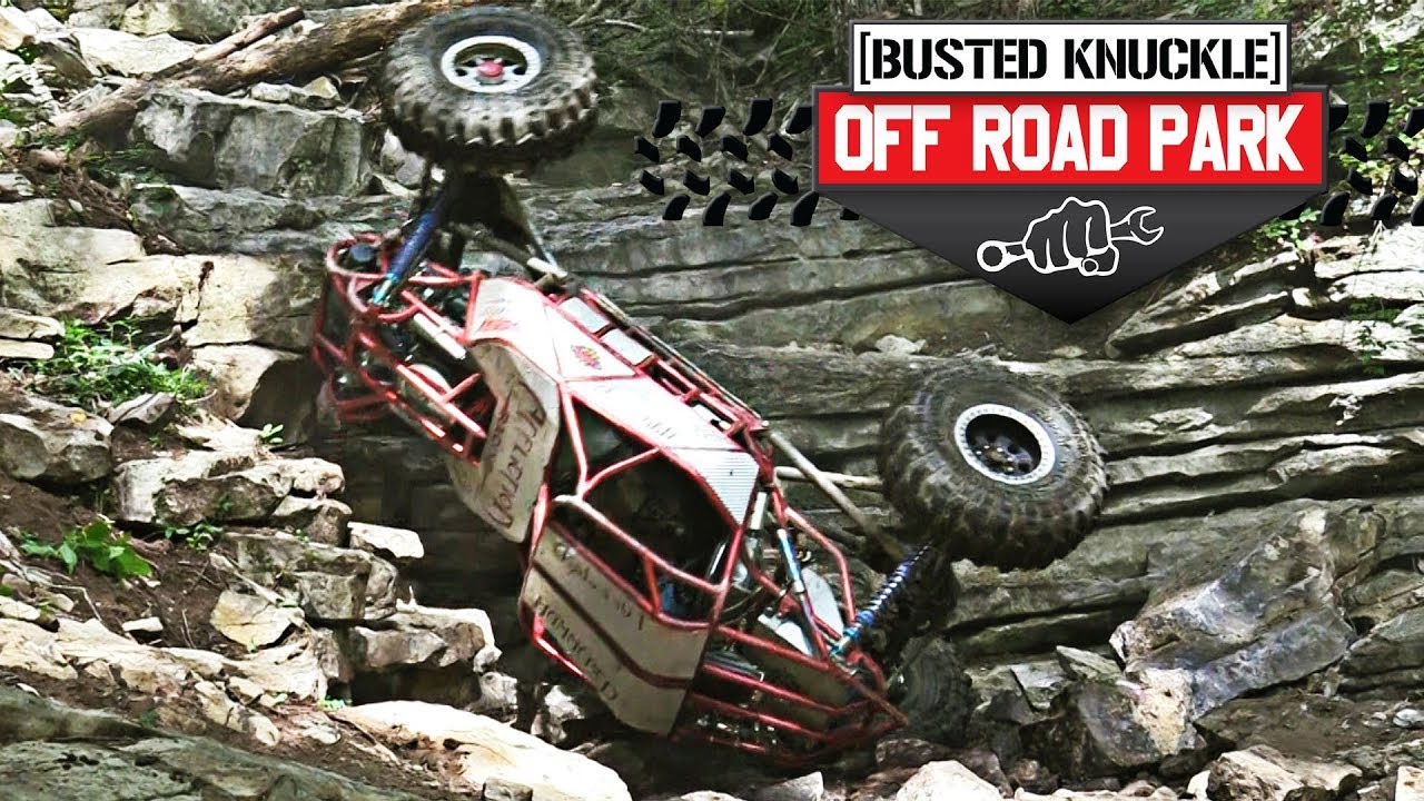 Rock Bouncing Slick Rock Falls at Busted Knuckle Off Road Park