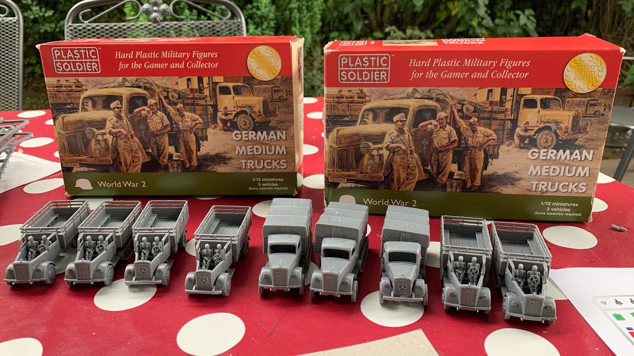 1/72 Building Medium Trucks Plastic Soldier