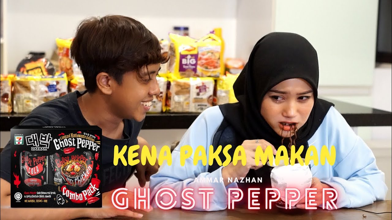 GHOST PEPPER  CHALLENGE ! - MARSYA KENA PAKSA MAKAN DGN AM