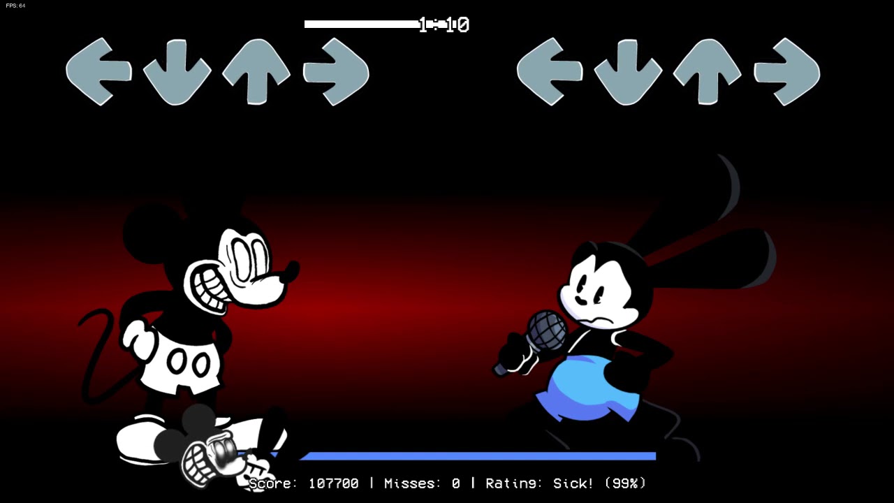 FNF Mickey Mouse V.S Oswald - Rabbit's Defeat FULL HORROR MOD [HARD]