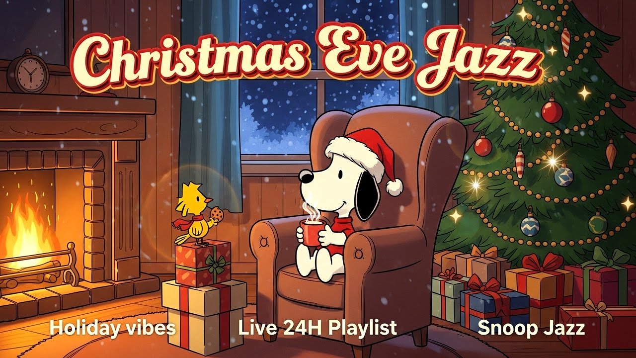 Cozy Christmas Jazz with Snoopy 🎄❄️ Smooth Oldies for Chill Holiday Moments | Snoop Jazz