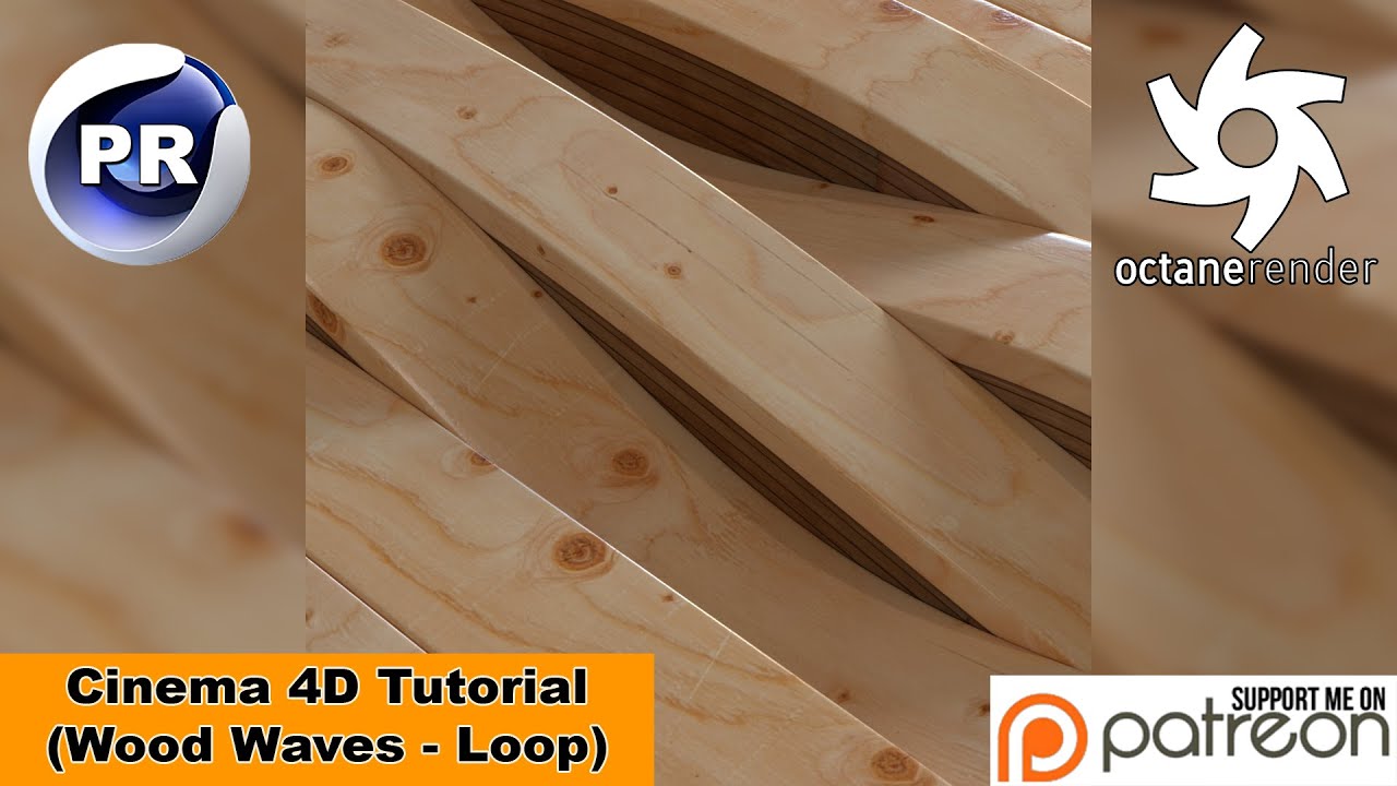 WOOD WAVES - LOOP (Cinema 4D Tutorial)