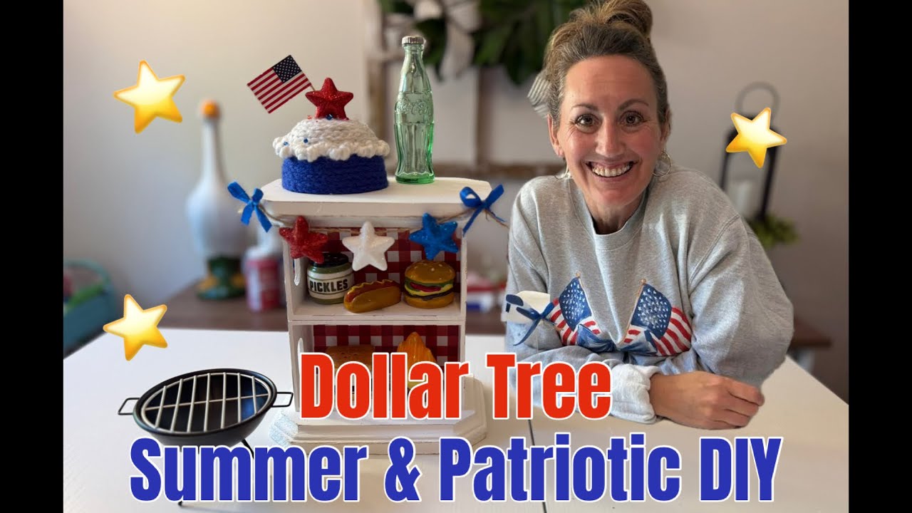 Летняя патриотическая поделка своими руками ⭐️ Патриотическая поделка из магазина Dollar Tree | М...