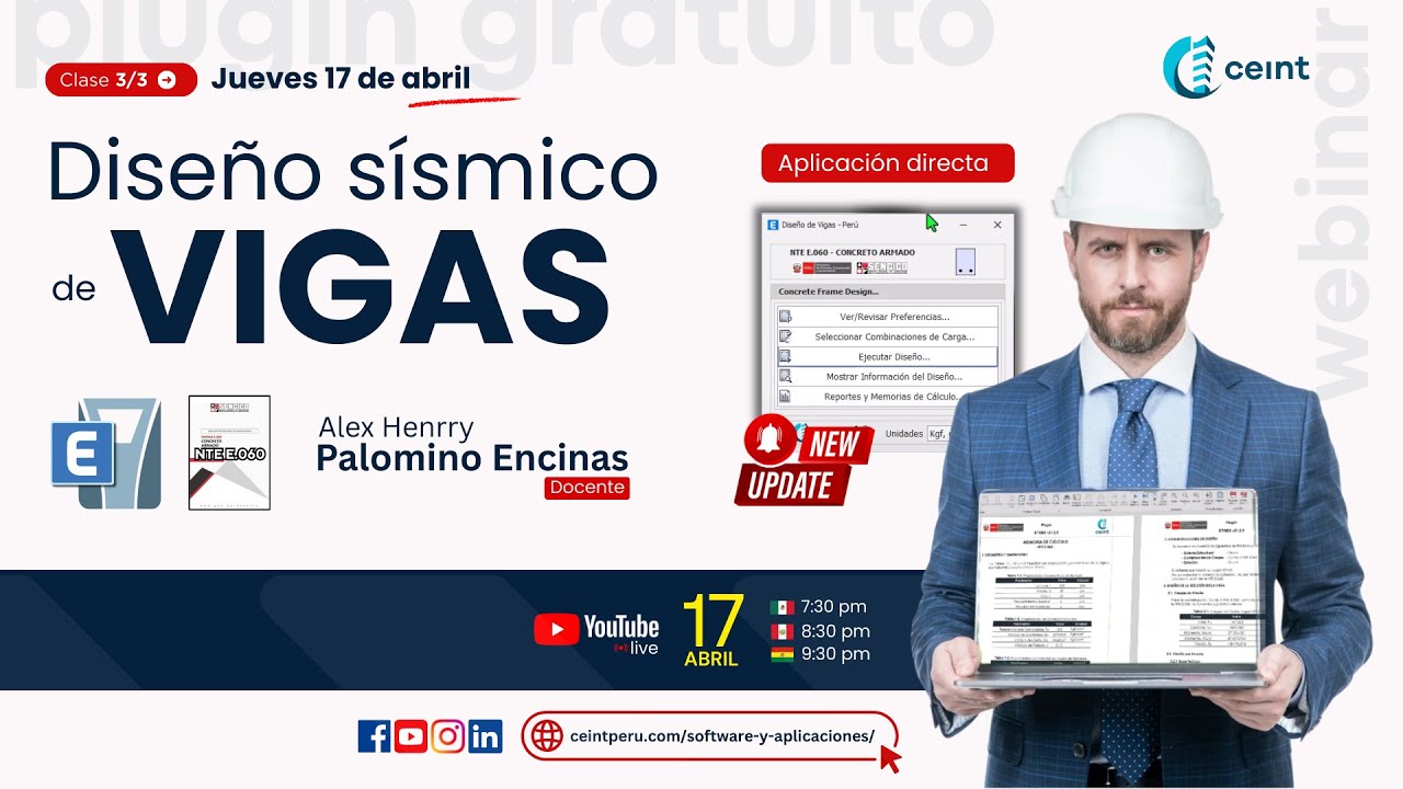 [3/3] 𝗖𝘂𝗿𝘀𝗼 𝗴𝗿𝗮𝘁𝘂𝗶𝘁𝗼 ⚠ 𝗗𝗶𝘀𝗲𝗻̃𝗼 𝘀𝗶́𝘀𝗺𝗶𝗰𝗼 𝗱𝗲 𝗩𝗜𝗚𝗔𝗦 [𝗘𝘁𝗮𝗯𝘀] NTE E.060 - Aplicación directa