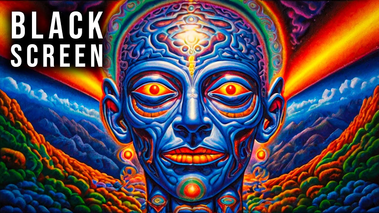 Pineal Gland Activation Hypnosis | DMT Trance  Meditation | Intense Deep Sleep Music Black Screen