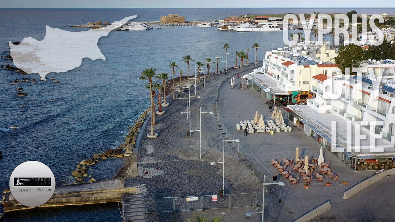 Paphos Sea Front From Above