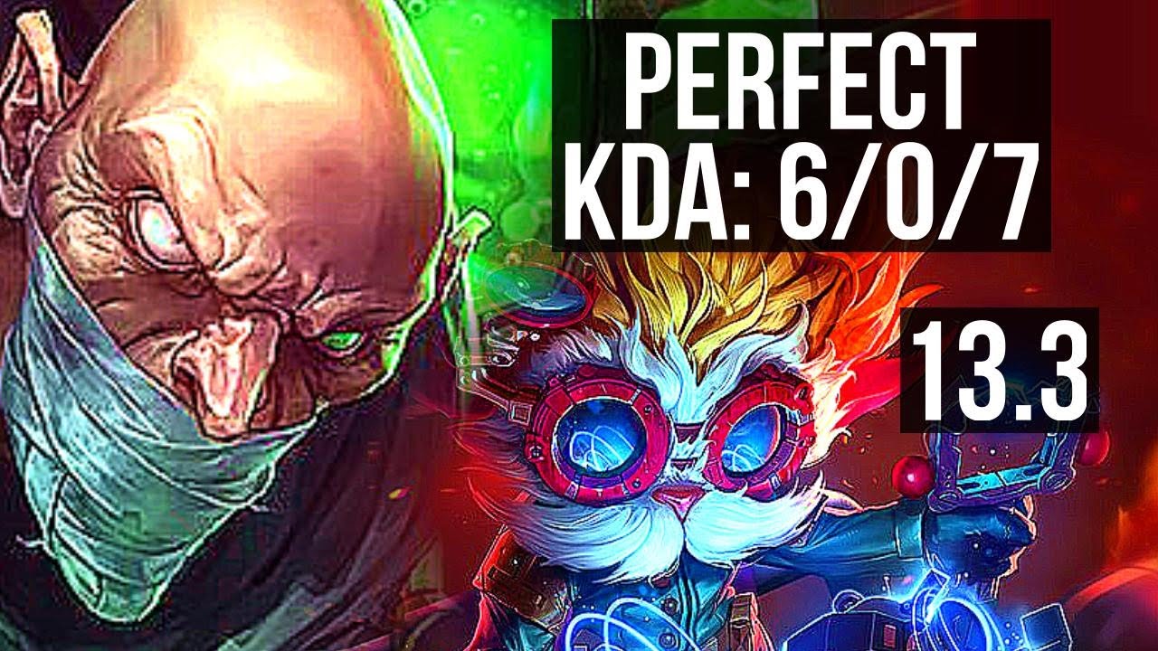 SINGED vs HEIMER (TOP) | 6/0/7, 1100+ games, Dominating | EUW Diamond | 13.3