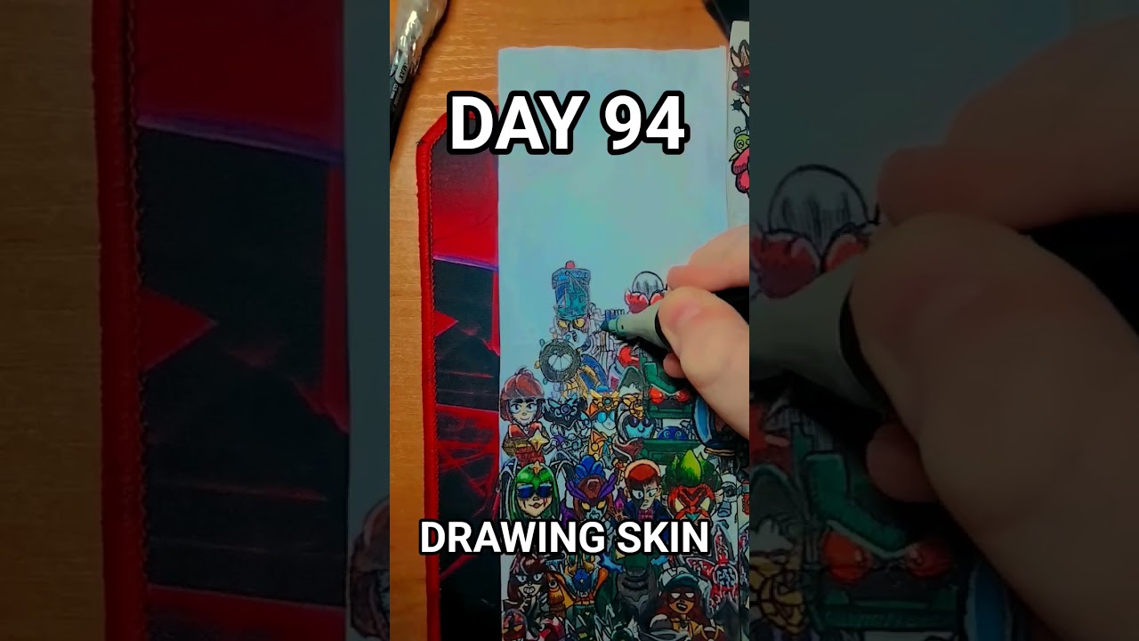 Day 94 Drawing skin - Electroid Chuck