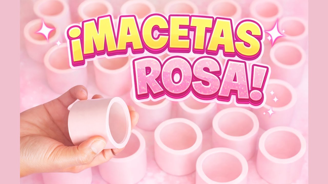 Cómo hacer macetas de yeso color rosa | Emprende con macetas y velas
