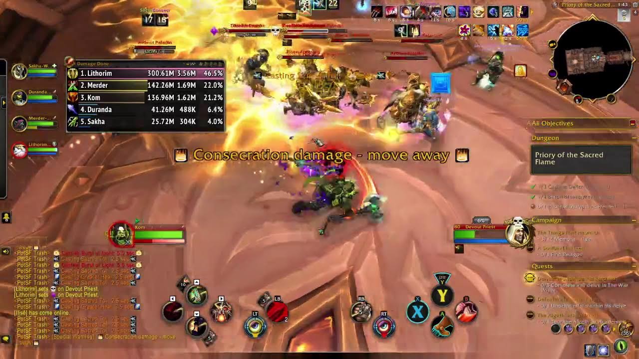 World of Warcraft ASUS ROG ALLY X Dungeon Test
