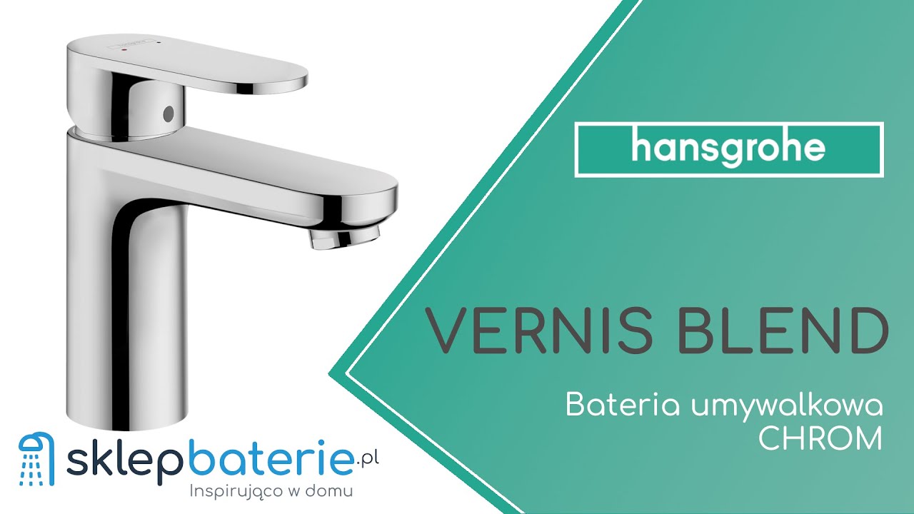 VERNIS BLEND Bateria umywalkowa z korkiem automatycznym Chrom HANSGROHE 71551000 - SklepBaterie.pl