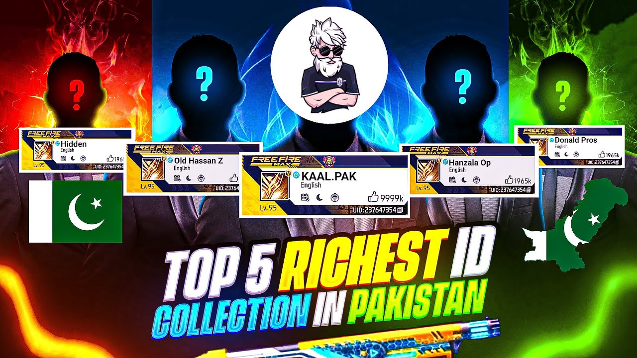 Top 5 Richest Free Fire Players😲in Pakistan Worth 100 Crore