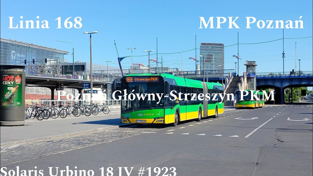 Poznań Linia 168 Poznań Główny-Strzeszyn PKM Solaris Urbino 18 IV #1923