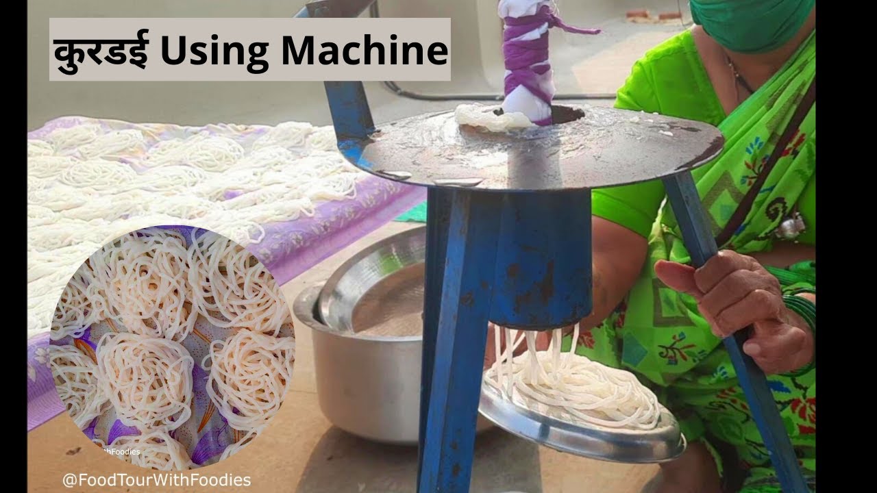 कुरडई | Using Kurdai Machine | Homemade Jurdai | Entire Process | Food Tour With Foodies