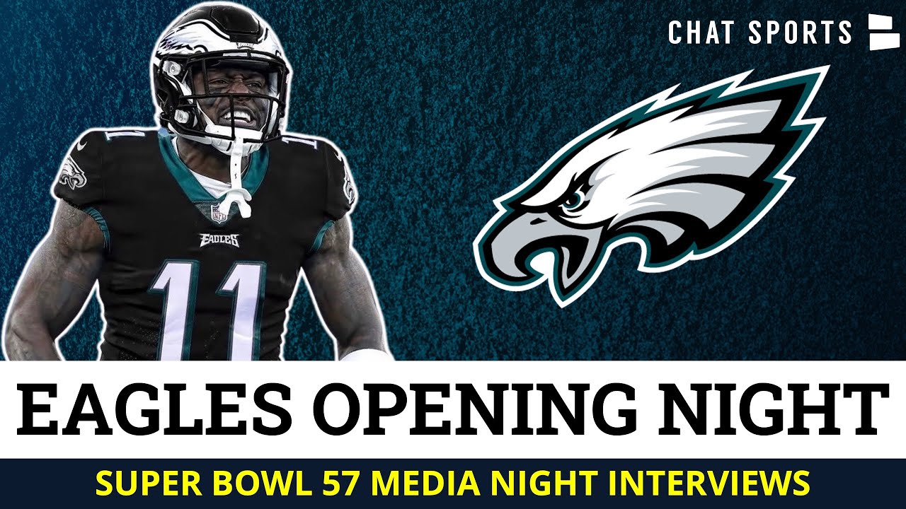 EXCLUSIVE: Eagles Player Interviews On Super Bowl Opening Night Before Eagles vs Chiefs; Eagles News