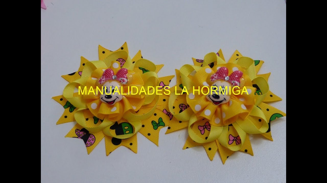 Como Hacer  MOÑOS LACITOS Pares para Niña con istón  fruncido ,Moños escolares
