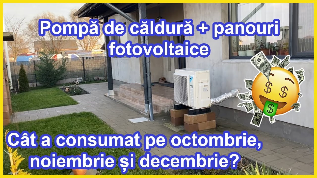 Cost incalzire Decembrie 2024 cu pompa de caldura Daikin 8kw, 128 mp utili la casa lui Costi.