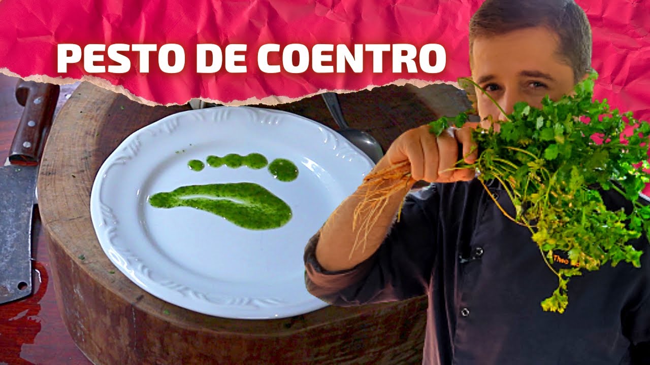 Como fazer molho PESTO de COENTRO ! (Simples e Rápido) (Ideal pra finalização de pratos)