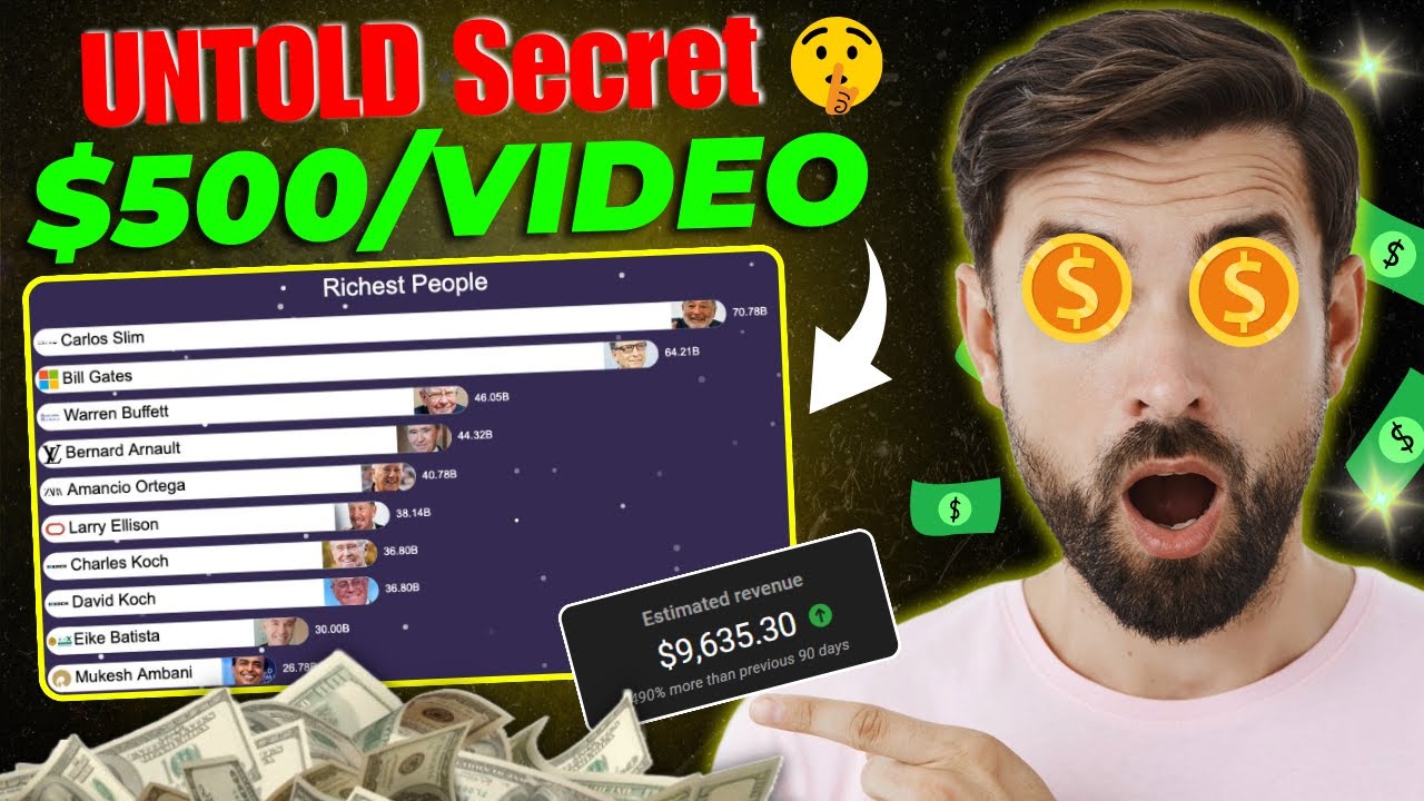 How i make $400/Video from Faceless YouTube with Bar Chart Race (MY PROOF🤑)