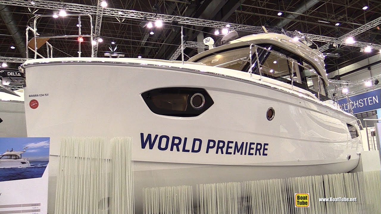 2018 Bavaria E34 Fly Motor Yacht - Walkaround - 2018 Boot Dusseldorf Boat Show
